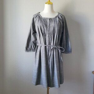 Vintage-Inspired Plaid Cotton Dress | Japan M